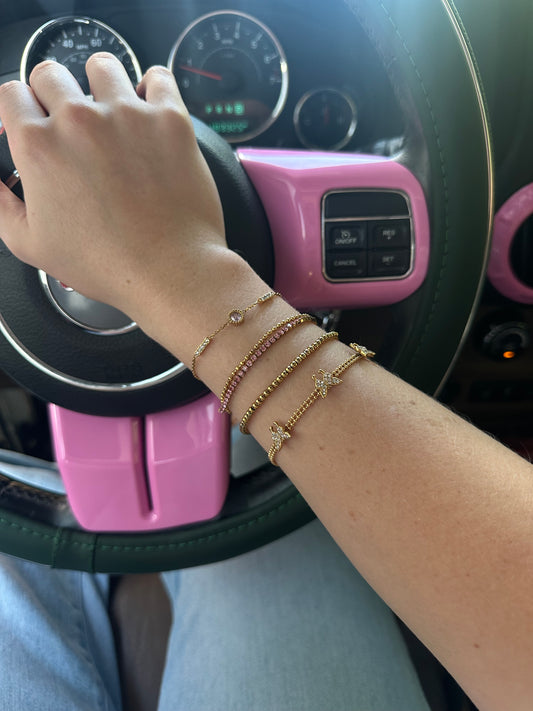 Double layered tennis bracelet