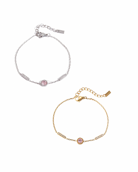 Pink Gem Bracelet
