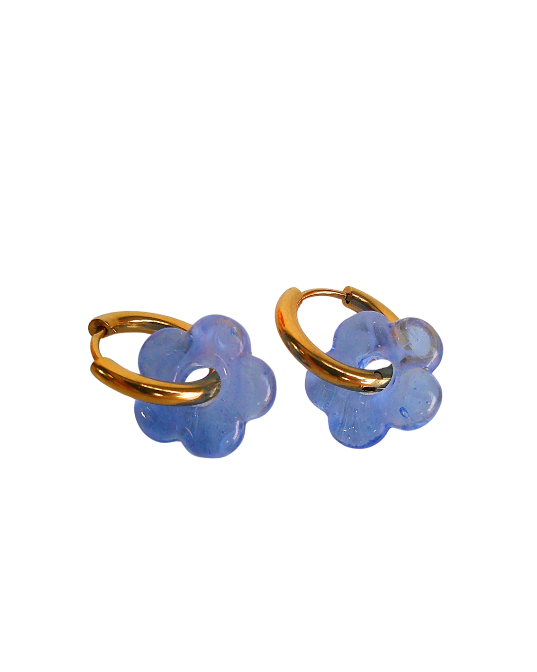 Mini Poppy Hoops - Blue