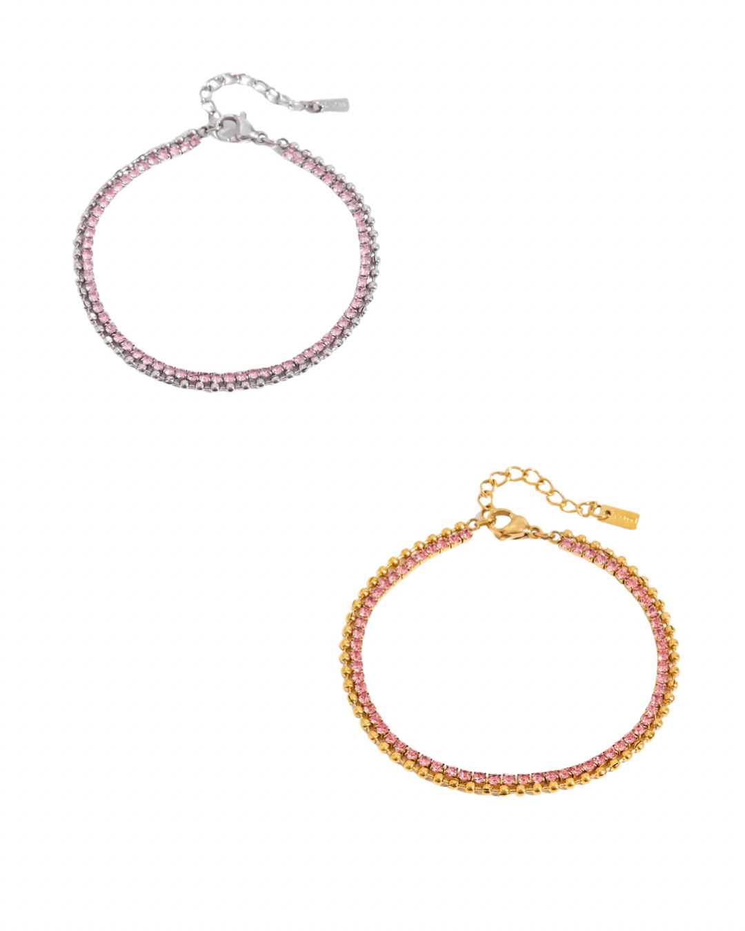 Double layered tennis bracelet