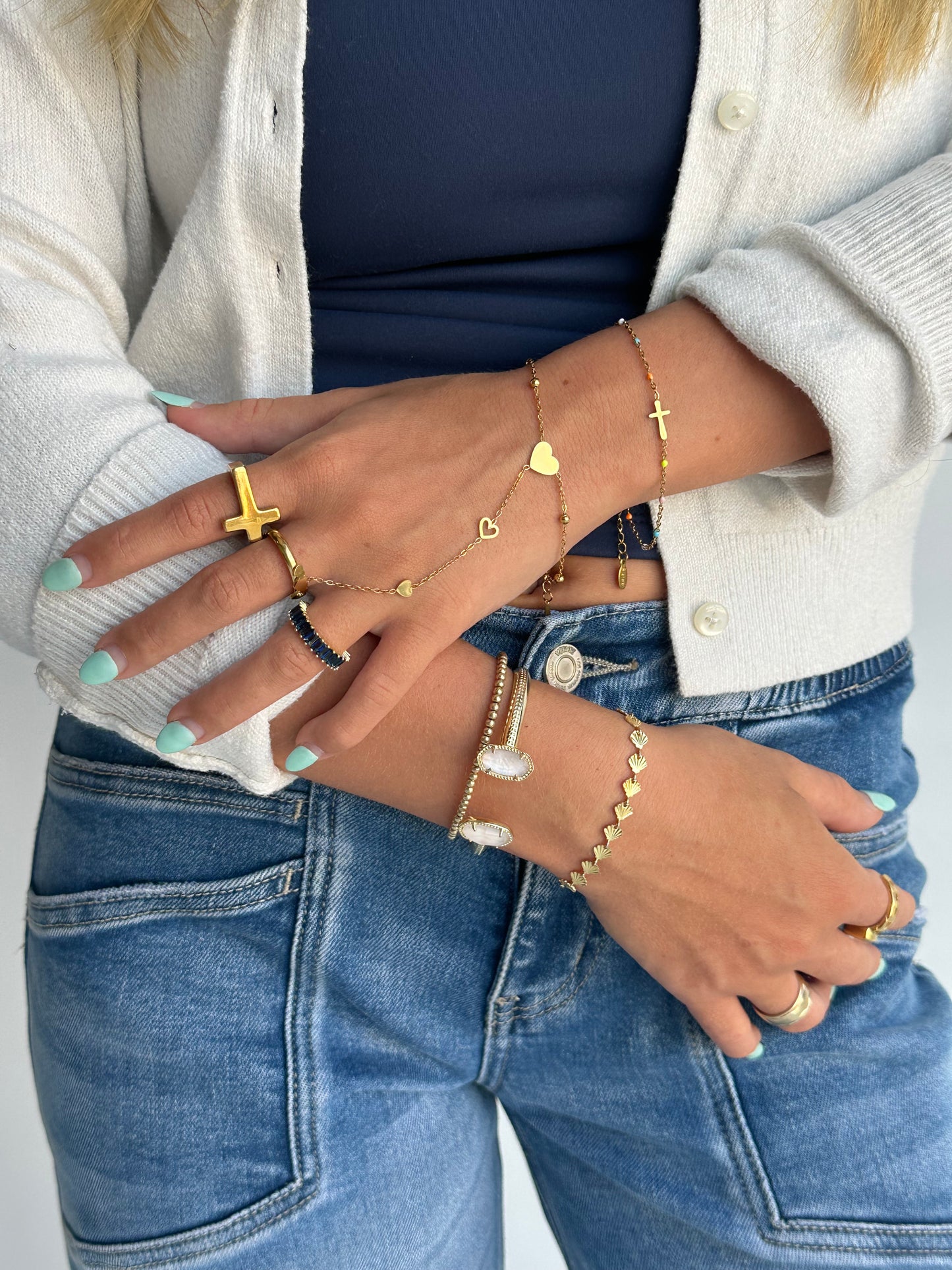 Confetti Cross Bracelet