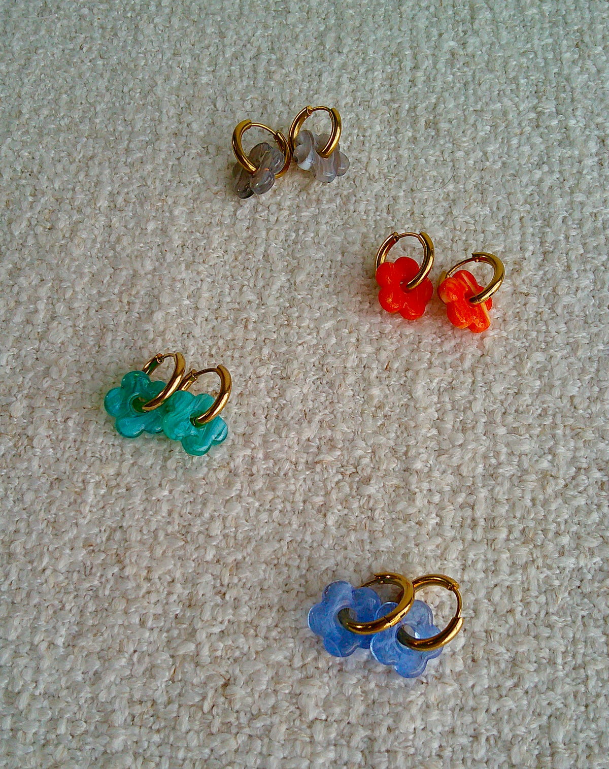Mini Poppy Hoops - Brown