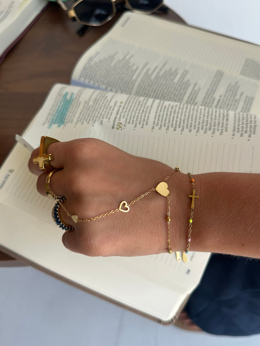Confetti Cross Bracelet