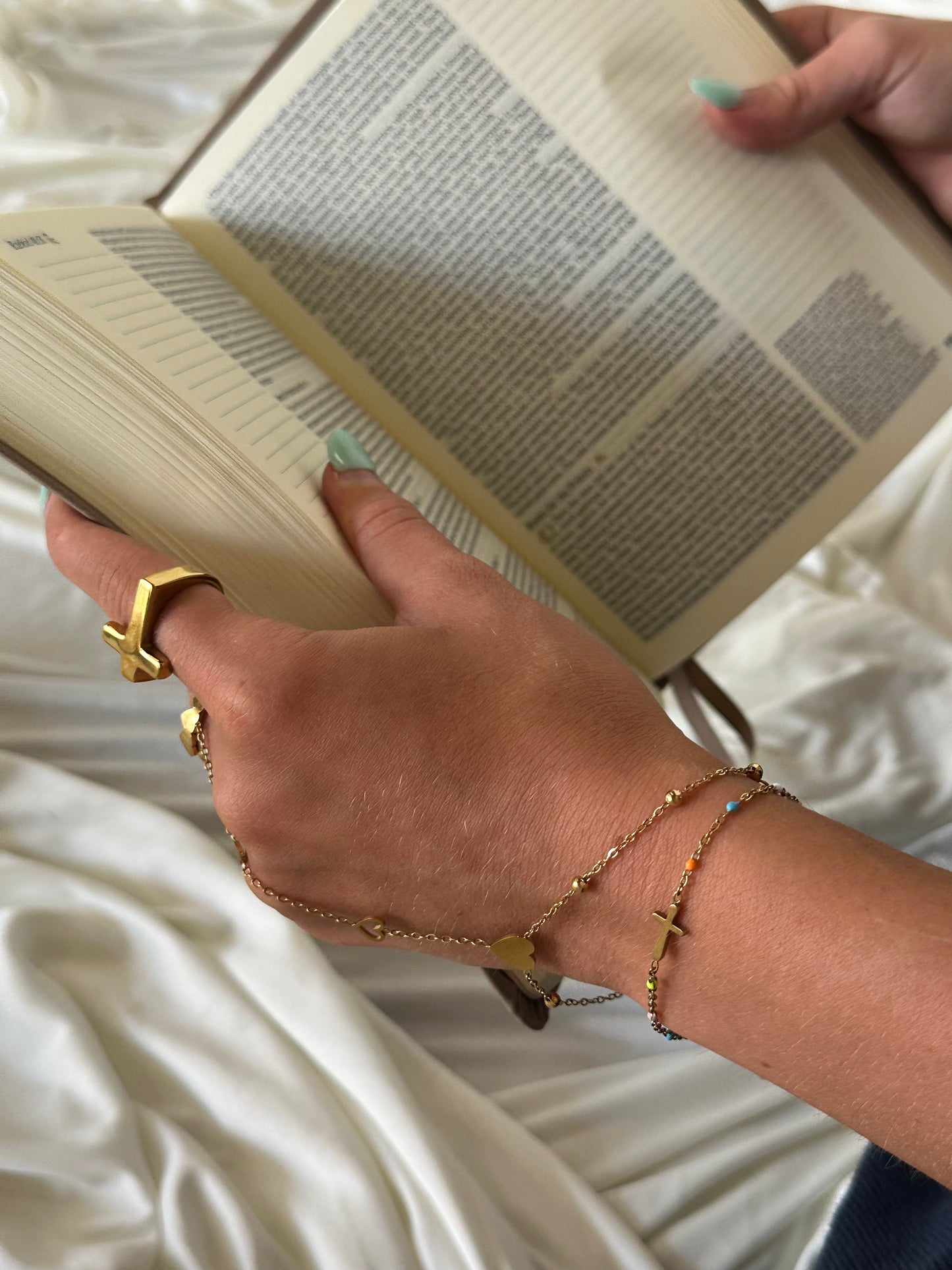 Confetti Cross Bracelet