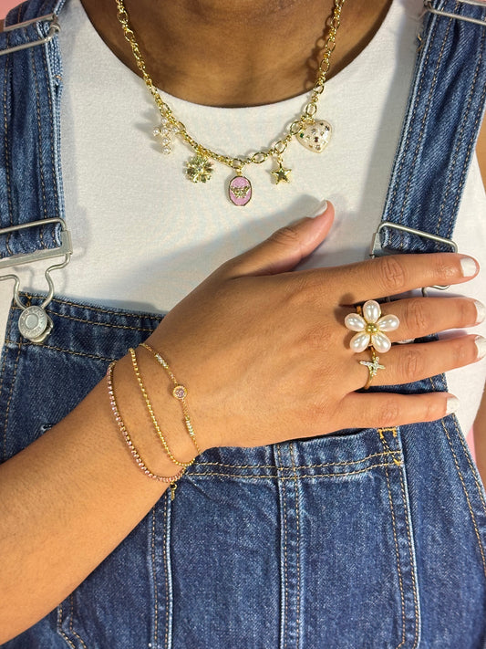 Pink Gem Bracelet