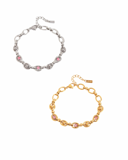 Chunky Pink Gem Bracelet