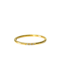 3 Rhinestone Ring - size 6