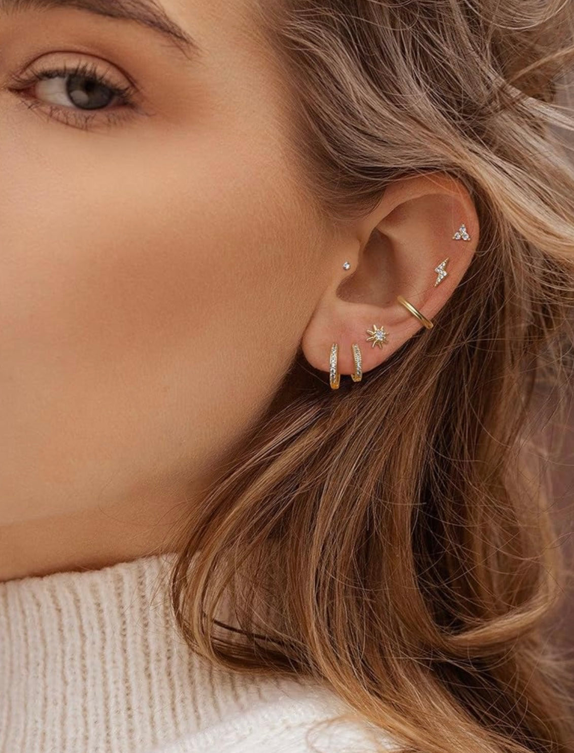 Clover Mini Gold Stud Earrings