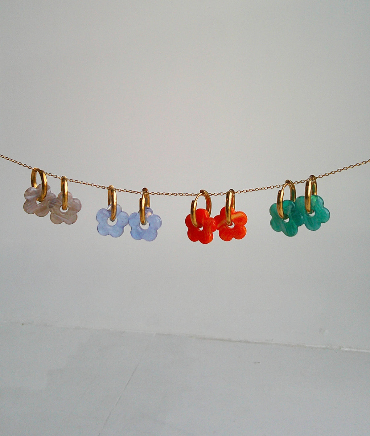 Mini Poppy Hoops - Brown