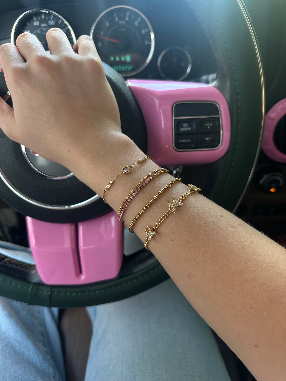 Double layered tennis bracelet