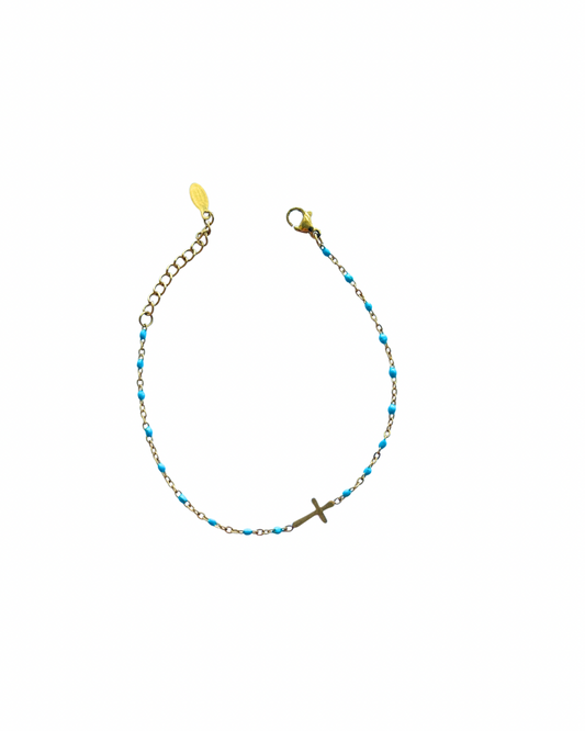 Lakeside Shimmer Cross Bracelet
