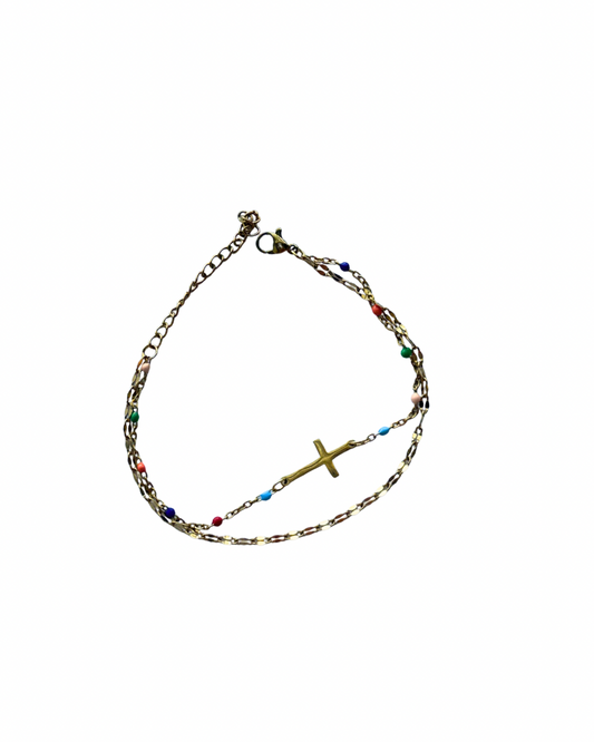 Double Layered Confetti Bracelet