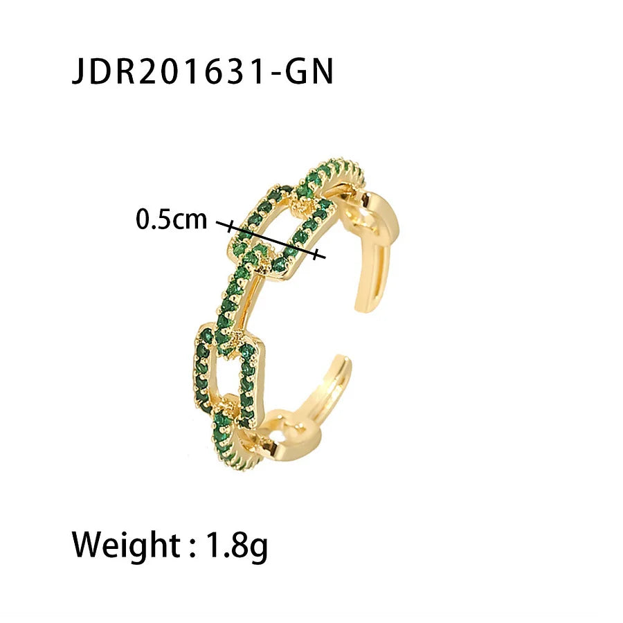 Rhinestone Chain Ring